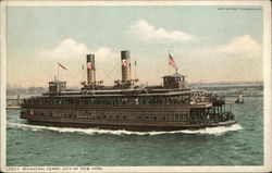 Municipal Ferry, City of New York Postcard