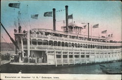 Excursion on Steamer "JS" Dubuque, IA Postcard Postcard Postcard