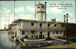 The only Government Inland Life Saving Station in the United States Postcard