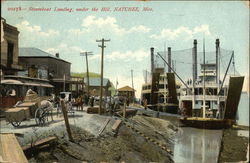 Steamboat Landing under the Hill Natchez, MS Postcard Postcard Postcard