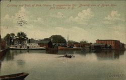 Landing and Dock of Port Chester Transportation Co. Postcard