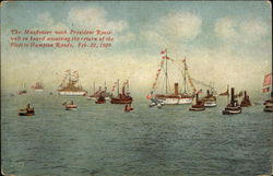 The Mayflower with President Roosevelt on Board Boats, Ships Postcard Postcard Postcard