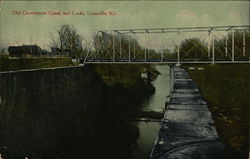 Old Government Canal and Locks Louisville, KY Postcard Postcard Postcard