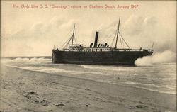 The Clyde Line SS "Onondaga" Ashore on Chatham Beach Steamers Postcard Postcard Postcard