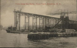 View along the Docks, Navy Yard Postcard