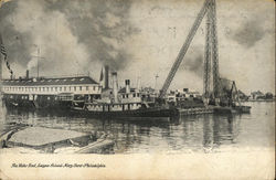 The Water Front, League Island Navy Yard Postcard