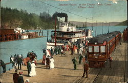 Steamer "Idaho" at the Electric Dock Coeur D'Alene, ID Postcard Postcard Postcard