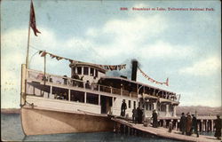 Steamboat on Lake Yellowstone National Park, WY Postcard Postcard Postcard