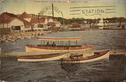 Town Docks, Clear Lake Postcard