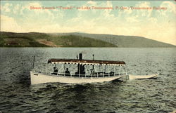 Steam Launch "ouladi" on Lake Temiscouata Quebec Canada Postcard Postcard Postcard