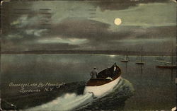 Onandago Lake by Moonlight Syracuse, NY Postcard Postcard Postcard