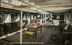 Ladies' Cabin on Steamer Idaho, Red Collar SS Line Steamers Postcard Postcard Postcard