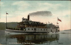 Bound for Shadowy St. Joe River Idaho Steamers Postcard Postcard Postcard