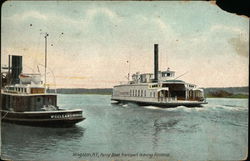 Ferry Boat Transport leaving Rondout Kingston, NY Postcard Postcard Postcard