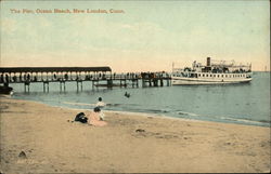 The Pier at Ocean Beach New London, CT Postcard Postcard Postcard