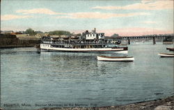 Steamer Merrimac, on the Merrimac River Postcard