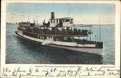 Steamer Merrimac Departing Black Rocks Postcard