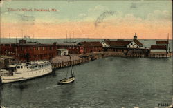 Bird's Eye View of Tilson's Wharf Rockland, ME Postcard Postcard Postcard