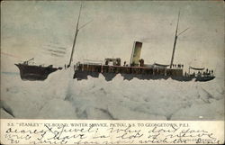 SS Stanely, Ice Bound Postcard