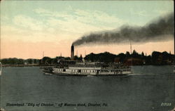 Steamboat "City of Chester" off Marcus Hook Pennsylvania Postcard Postcard Postcard