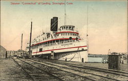 Steamer "Connecticut" at Landing Stonington, CT Postcard Postcard Postcard