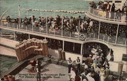 Cetus Crowds Going On Excursion Boat for Coney Island New York Postcard Postcard Postcard