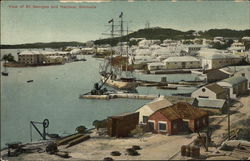 View of St. Georges and Harbour Bermuda Postcard Postcard Postcard