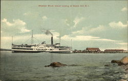 Steamer Block Island Landing at Watch Hill Postcard