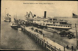 Steamboat Landing at New Harbor Postcard