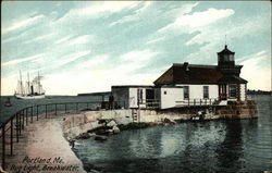 Bug Light, Breakwater Portland, ME Postcard Postcard Postcard