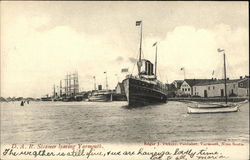 DAR Steamer Leaving Yarmouth Postcard