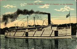 Steamer "City of Augusta" on the Kennebec Postcard