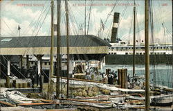 Shipping Scene at Old Dominion Wharf Postcard