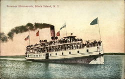 Steamer Shinnecock on the Water Block Island, RI Postcard Postcard Postcard