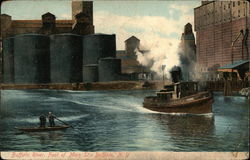 Buffalo River, Foot of Main Street New York Postcard Postcard Postcard