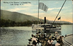 "Meeting of the Steamers" in Kattskill Bay Postcard