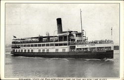 Steamer City of Philadelphia - Wilson Line Postcard