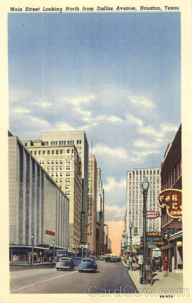 Main Street Looking North From Dallas Avenue Houston, TX