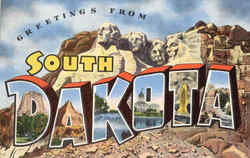 Greetings From South Dakota Postcard