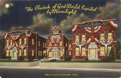 The Church Of God World Capitol By Moonlight, Bible Place Cleveland, TN Postcard Postcard