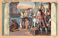 Boston Tea Party Massachusetts Postcard Postcard