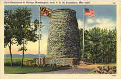 First Monument To George Washington Boonsboro, MD Postcard Postcard