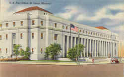 U. S. Post Office And Federal Building, M St. Louis, MO Postcard Postcard