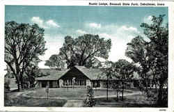 Rustic Lodge, Keomah State Park Oskaloosa, IA Postcard Postcard