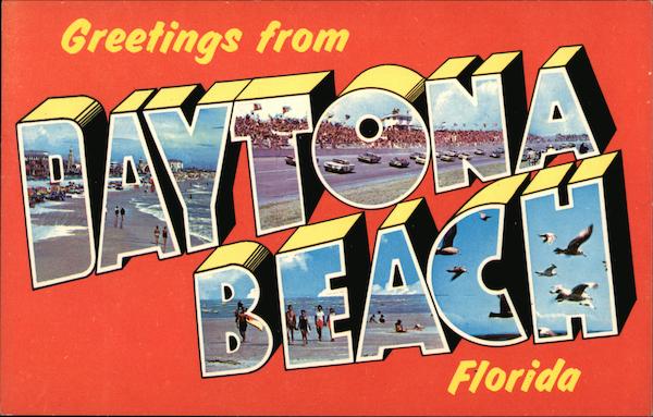 Greetings from Daytona Beach Florida Postcard