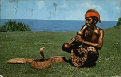 Snake Charmer with Cobra Sri Lanka Southeast Asia Postcard Postcard Postcard