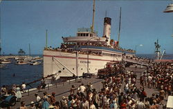 Visitors Arriving at Avalon Postcard