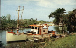 Bayou Country and Fishing Boat "Jean Marie" Louisiana Postcard Postcard Postcard