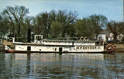 Steamboat "W.P. Snyder, Jr." - Steam Poweres Stern Wheeler Postcard