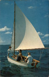 Greetings - Sailboat on the Ocean Jekyll Island, GA Postcard Postcard Postcard